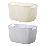 Maxbell 2pcs Storage Basket Hollow Stackable Bin for Clothes