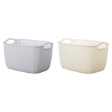 Maxbell 2pcs Storage Basket Hollow Stackable Bin for Clothes