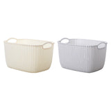 Maxbell 2pcs Storage Basket Hollow Stackable Bin for Clothes