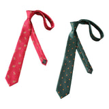 Maxbell 2x Mens Necktie Embroidered Neck Tie for Groomsmen Wedding Ties