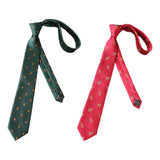 Maxbell 2x Mens Necktie Embroidered Neck Tie for Groomsmen Wedding Ties