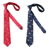 Maxbell 2x Mens Tie Embroidered Trendy Soft Clothes Tie for Wedding Father's Day