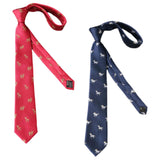 Maxbell 2x Mens Tie Embroidered Trendy Soft Clothes Tie for Wedding Father's Day