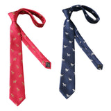 Maxbell 2x Mens Tie Embroidered Trendy Soft Clothes Tie for Wedding Father's Day