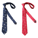 Maxbell 2x Mens Tie Embroidered Trendy Soft Clothes Tie for Wedding Father's Day