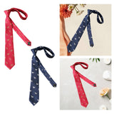 Maxbell 2x Mens Tie Embroidered Trendy Soft Clothes Tie for Wedding Father's Day