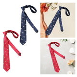Maxbell 2x Mens Tie Embroidered Trendy Soft Clothes Tie for Wedding Father's Day