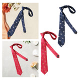 Maxbell 2x Mens Tie Embroidered Trendy Soft Clothes Tie for Wedding Father's Day