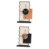 Maxbell 2x Table Clocks Gifts Modern Simple Desk Clocks for Bedroom Study Countertop