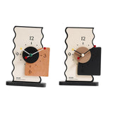 Maxbell 2x Table Clocks Gifts Modern Simple Desk Clocks for Bedroom Study Countertop