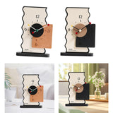 Maxbell 2x Table Clocks Gifts Modern Simple Desk Clocks for Bedroom Study Countertop