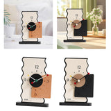 Maxbell 2x Table Clocks Gifts Modern Simple Desk Clocks for Bedroom Study Countertop