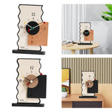 Maxbell 2x Table Clocks Gifts Modern Simple Desk Clocks for Bedroom Study Countertop