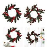 Maxbell 2x Small Christmas Candle Wreaths Xmas Christmas Wreaths for Winter