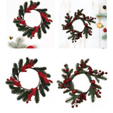 Maxbell 2x Small Christmas Candle Wreaths Xmas Christmas Wreaths for Winter