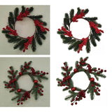 Maxbell 2x Small Christmas Candle Wreaths Xmas Christmas Wreaths for Winter