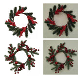 Maxbell 2x Small Christmas Candle Wreaths Xmas Christmas Wreaths for Winter