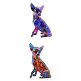 Maxbell Dog Sculpture Creative Resin Craft Desk Decor for Home Entrance Wedding