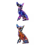 Maxbell Dog Sculpture Creative Resin Craft Desk Decor for Home Entrance Wedding