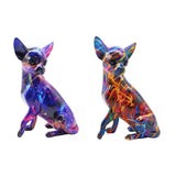 Maxbell Dog Sculpture Creative Resin Craft Desk Decor for Home Entrance Wedding