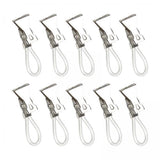 Maxbell 2x10 Pieces Hanging Tea Towels Clips Cupboard for Shower Curtain Small Clothes white