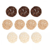 Maxbell 2x10x Decorative Rattan Balls Vase Fillers for Home Decor Party Christmas Tree 6cm