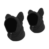 Maxbell 2pcs Dog Winter Hat and Scarf Set Soft Ears Hoodie S and M