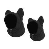 Maxbell 2pcs Dog Winter Hat and Scarf Set Soft Ears Hoodie S and M
