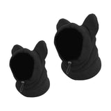 Maxbell 2pcs Dog Winter Hat and Scarf Set Soft Ears Hoodie S and M