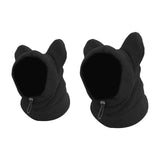 Maxbell 2pcs Dog Winter Hat and Scarf Set Soft Ears Hoodie S and M
