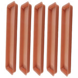 Maxbell 2x5 Pieces Plant Saucers Rectangular Plant Trays for Windowsill Yard Courtyard Red