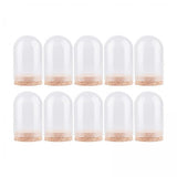 Maxbell 2x10Pcs Display Dome with Base Collectibles Dustproof Display Case Glass Dome