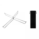 Maxbell 2xFoldable Cooler Stand Sturdy Foldable Stand Rack for Barbecue Cooking Travel Silver