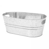 Maxbell 2xGalvanized Metal Ice Bucket Large Galvanized Beverage Tub for Beverage Party