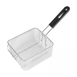 Maxbell 2xFryer Basket with Handle Frying Serving Basket for Barbecue Chips Restaurant 20cmx17.2cmx10.5cm