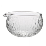 Maxbell 2x500ml Clear Textured Glass matcha bowl Cups With Pouring Spout