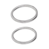 Maxbell 2 Piece Seamless Stainless Steel O Round Rings Circle Craft Webbing Boat