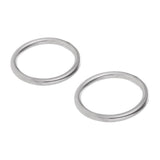 Maxbell 2 Piece Seamless Stainless Steel O Round Rings Circle Craft Webbing Boat