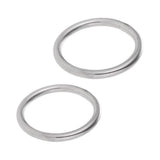Maxbell 2 Piece Seamless Stainless Steel O Round Rings Circle Craft Webbing Boat