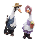 Maxbell 2 Piece Lawn Decorative Mini Resin Duck Art Crafts for Pond Outdoor