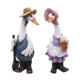Maxbell 2 Piece Lawn Decorative Mini Resin Duck Art Crafts for Pond Outdoor