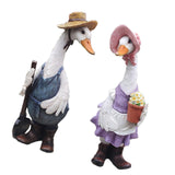 Maxbell 2 Piece Lawn Decorative Mini Resin Duck Art Crafts for Pond Outdoor