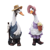 Maxbell 2 Piece Lawn Decorative Mini Resin Duck Art Crafts for Pond Outdoor