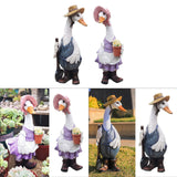 Maxbell 2 Piece Lawn Decorative Mini Resin Duck Art Crafts for Pond Outdoor