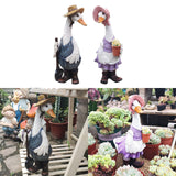 Maxbell 2 Piece Lawn Decorative Mini Resin Duck Art Crafts for Pond Outdoor
