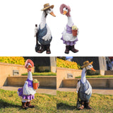 Maxbell 2 Piece Lawn Decorative Mini Resin Duck Art Crafts for Pond Outdoor