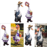 Maxbell 2 Piece Lawn Decorative Mini Resin Duck Art Crafts for Pond Outdoor