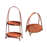 Maxbell 2x Woven Fruit Basket Decor Bamboo Storage Basket for Kitchen Table Cafe