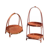 Maxbell 2x Woven Fruit Basket Decor Bamboo Storage Basket for Kitchen Table Cafe