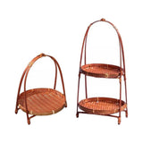 Maxbell 2x Woven Fruit Basket Decor Bamboo Storage Basket for Kitchen Table Cafe